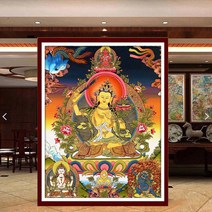 문수 보살 불교 종교 그림 보석십자수 재료 세트, 90x140cm