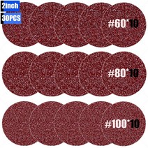 헤드라이트복원 3/2 인치 샌딩 디스크 패드 샌드페이퍼 자동차 헤드 라이트 수리 복구 휠 연마 목재 종이에, [09] 60 80 100