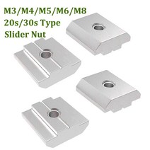 3D프린터부품 노즐 키트 2020 3030 알루미늄 프로파일 슬라이더 슬라이딩 해머 너트 3D 프린터 100 M3 M4 M5 M6 T 슬라이드 스퀘어, 2.100pcs 20s-m4