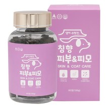 강아지 피부병 곰팡이성 피부염 피부영양제 발습진 아토피 댕이수랏간 침향 피부&피모 100g, 1개