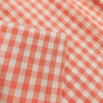 린넨체크 피크닉매트 테이블매트 캠핑매트 식탁보 자체제작 돗자리 감성 소풍 나들이, 오렌지