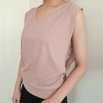 더블 나시티셔츠)민소매/이중/레이어드/라운드