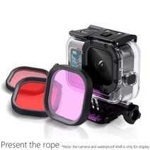 Gopro Hero 10/9 블랙 오리지널 방수 하우징 케이스 다이빙 필터 렌즈 수중 보호 쉘 박스 go pro 액세서리, Three filters