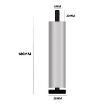 가구 다리 금속 6-30cm 블랙 알루미늄 합금 조정 가능한 세탁기 캐비닛 TV 스탠드 소파 교체 발 4 피스, [15] 4pcs-Silver-18cm