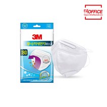 3M 넥스케어 이지핏 황사 마스크 KF80(화이트), 1매, 상세페이지 참조