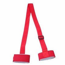 스키 폴 폴대 스틱 길이조절 스키용품 보드용품 나일론 가방 조정 가능한 숄더 핸드 캐리어 래쉬 핸들 스트랩 포터 후크 루프 스노우 보드 보호, Red, CHINA