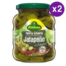 퀴네 슬라이스 할라페뇨 370ml 2 팩 Kuhne Jalapeno