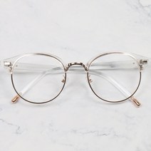 더브릴레 남자 여자 오버사이즈 라운드 하금테 안경