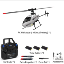 gps 입문용 드론 농업용 연습용C129 V2 RC 헬리콥터 6 채널 원격 컨트롤러 충전 장난감 드론 모델 UAV 야외, 03 3Battery