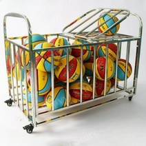 공정리함 체육관공정리함 볼캐리어 철제 공정리 공정리대, 50개의5번농구공을담을수있는초대형덮개없는볼프레