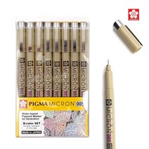 [제이제이오피스] 피그마 마이크론 pigma micron 8색 세트, 1개, 005_8색