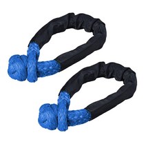 합성 소프트 걸쇠 밧줄 윈치 견인 로프 38 000 lbs 4x4 suv atv 트럭 픽업 복구 오프로드, 2 pieces blue_2