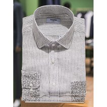 레노마셔츠 [레노마셔츠]빈티지 린넨 슬림 긴소매 RMSNC1258GY