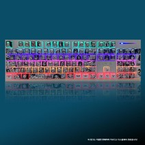 2D 애니메이션 PBT 반투명 키 캡, 멤브레인 키보드, 백라이트 기능, 로리 - 흑백 (108 키)