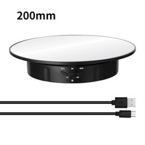용접턴테이블 작업용 포지셔너 용접테이블 200mm 3 속도 사진 회전 디스플레이 스탠드 360 전기 제품 비디, 04 Black Mirror
