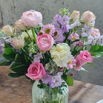 꽃테이블장식 화병꽃꽂이 L풍성한사이즈 1회체험꽃 생화정기배송 꽃구독, L10회 정기배송
