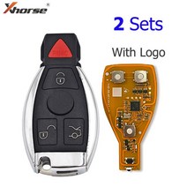 스마트키 원격 Xhorse-VVDI BE 키 프로 메르세데스 벤츠 V3.2 PCB 원격 칩 개선된 버전 스마트 315MHz/43, 06 4B 2 Sets
