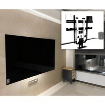 무타공 벽걸이 TV 브라켓 셀프설치 (100인치 이하), [추가] 전선연장킷