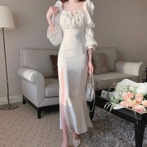 [랜덤플레이] 공주풍 어깨 벌룬 머메이드 롱원피스