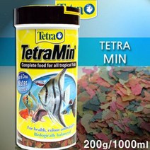테트라 테트라민 열대어 구피 먹이 사료 플레이크 밥, 1개