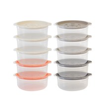 [위주]스팀 냉동밥 전자레인지 밀폐용기 밥보관용기 조리용기 600ml 10개, 코랄