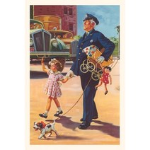 (영문도서) Vintage Journal Policeman Walking Little Girl Paperback, Found Image Press, English, 9781669506485