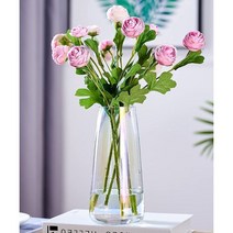 DECORPIA 프리미엄 대형 꽃병 9인치 - 절묘한 투명 가정 장식용 크리스탈 유리 방 장식 농가 센터피스용 꽃을 위한 키 큰, Iridescent