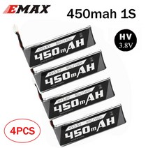 리포배터리 rc카 드론 인산 철 충전기 무선 4 개몫 emax 1s 450mah hv, ph2.0 플러그가 있는 4개