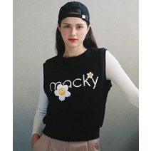 MACKY 키치 부클 베스트 블랙 Kitsch bookle vest black 145824