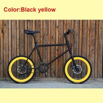 20 인치 자전거 싱글 스피드 픽시 더블 Dsic 브레이크 프리휠 프레임 미니 높이 155cm 180cm, [15] solid tires