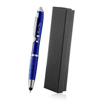 Thank You Gift Pen for Your Boss 동료 아내 남편 아빠 엄마 의사를 위한 제품 3 in 1 스타일러스 금속 볼펜 LED 손전등-대부분의 휴대폰 및 터치 스크린 장치와 호환 블루, Gunmetal