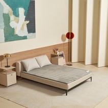 카보니 탄소매트 카본 전기 온열 매트 전자파없는 숯발열선, 더웜 라이트그레이 2인용 고급형