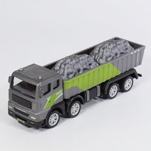 중장비 모형 타워크레인 굴삭기 불도저 트레일러 덤프트럭, 601-3회색광산트럭