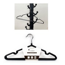 논슬립옷걸이 니트옷걸이 일반옷걸이 논슬립 PVC 코팅 옷걸이 10P 블랙