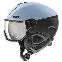 uvex Instinct Visor 스키 헬멧 남성 여성 스노우보드 바이저 고글 일체형, 매트 스카이 블루