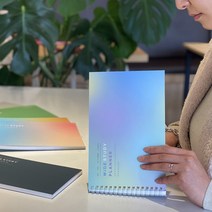 건망증 더메모 와이드 스터디플래너 6개월 스프링제본 1학기 2학기 시험준비 인강 계획 플래너, 오로라