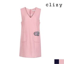 클리지 울라이크 와펜장식 레이어드 원피스 CH2WOP51