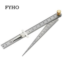 측정자 웨지 테이퍼 눈금자 스테인레스 스틸 용접 필러 게이지 깊이 구멍 검사 측정 도구 HY36