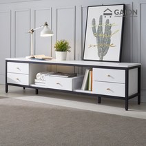 가이온 마벨 2단 1800 스틸 거실장, 화이트