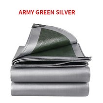 그늘막타프 캠핑 방수 타포린 정원 식물 보트 자동차화물 천막 그늘 애완 지붕 커버 블루, [02] Army green silver, [05] 2x6m