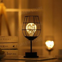 조명 인테리어 술집 바 술집조명 테이블 파티 네온, 블랙/레드와인글라스아이언라이트(배터리모델)0.5W