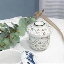 줄꽃자왕무시 달걀찜 푸딩달걀 계란찜그릇 자완무시 찻잔 푸딩계란