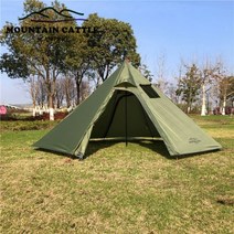 휴대용 경량 돔형 텐트 3-4인용 초경량 피라미드 천막 야외 겨울 백패킹 캠핑 하이킹, 협력사, 야외 텐트 그린
