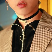 [바보사랑] 블랙간지 오닉스 벨벳 초커
