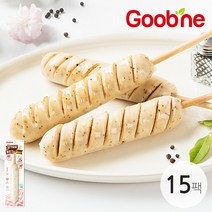 굽네 닭가슴살 후랑크 꼬치 블랙페퍼 70g 15팩_HI02, 단품