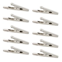 케이블트레이 실리콘전선 와이어메쉬 악어클립 1020pcs 51mm 금속 악어 클립 악어 전기 테스트 케이블 리드 프로브 클립 배터리 클램프 10a 실버 호환 지원, 20개