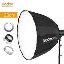 Godox-휴대용 P120L 120CM 딥 파라볼릭 소프트 박스 보웬스 프로포토 엘린크롬 마운트 스튜디오 플래시 스피드 라이트 리플렉터 소프트박스, for Profoto Mount