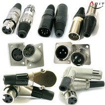 ADIT XLR 마이크캐논 마이크잭 3P 벽부형 라인용 샷시용 젠더 커넥터, ai0233_커넥터