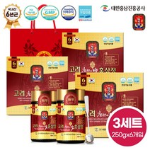 명기삼 6년근 고려 천년의빛 홍삼정 + 쇼핑백, 250g, 6개입