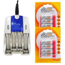 AA/AAA 충전기+충전지 8알 3050mAh 건전지, 충전기+ AAA 배터리 8알